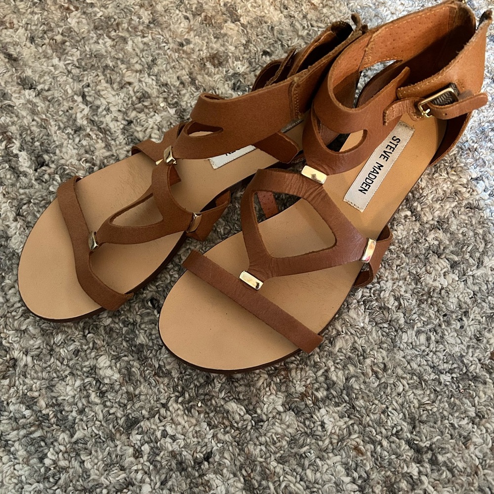 Steve Madden Brown Strappy Sandals